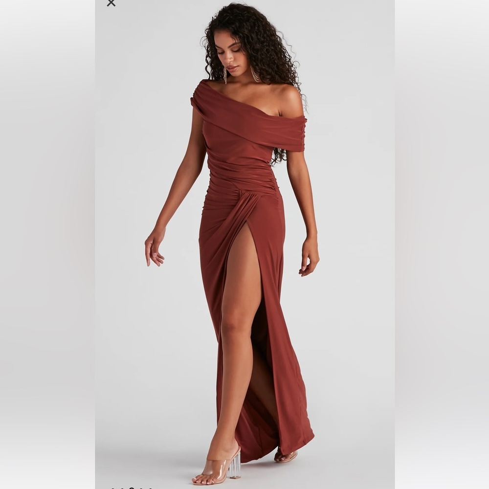 Windsor off the shoulder maxi dress